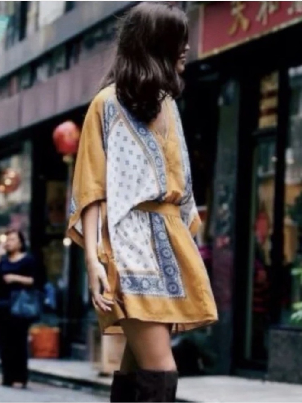 RARE Free People Santa Cruz Mini Dress Goldenrod Combo S HTF ⭐️⭐️⭐️⭐️⭐️